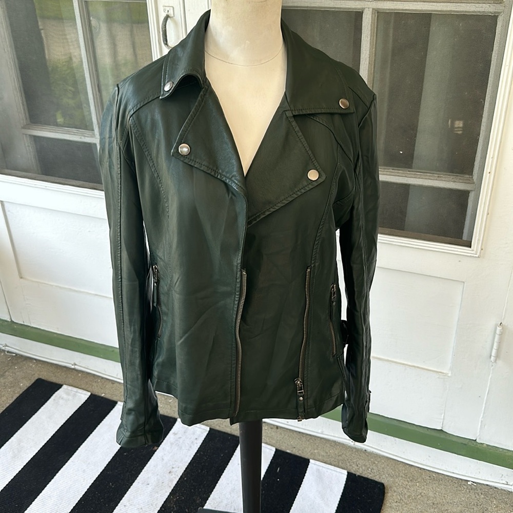 Fall line Max Studio vegan leather jacket